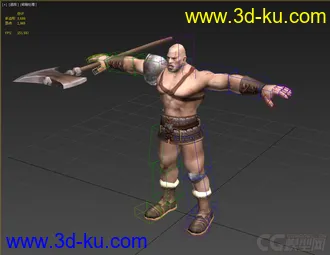 3D打印模型野蛮人，带绑定的图片