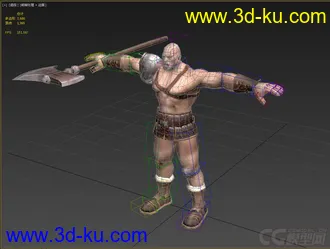 3D打印模型野蛮人，带绑定的图片
