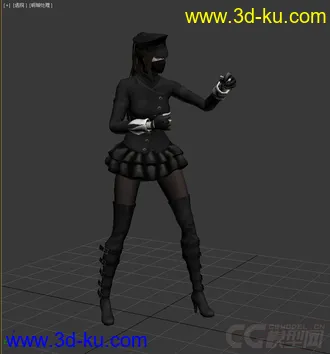 3D打印模型女战士，带绑定动画的图片
