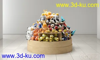 3D打印模型娃娃店架子的图片