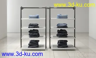 3D打印模型服装店货架的图片