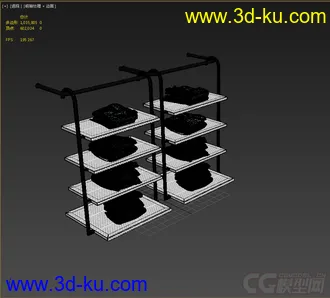 3D打印模型服装店货架的图片