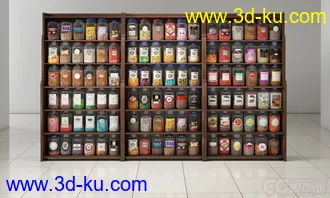 3D打印模型高精货架，逼真，贴图齐全的图片