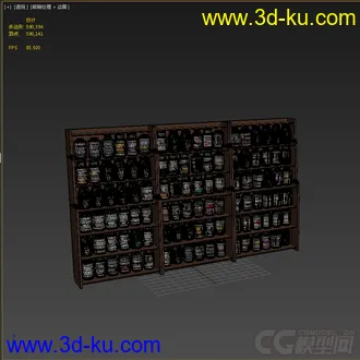 3D打印模型高精货架，逼真，贴图齐全的图片