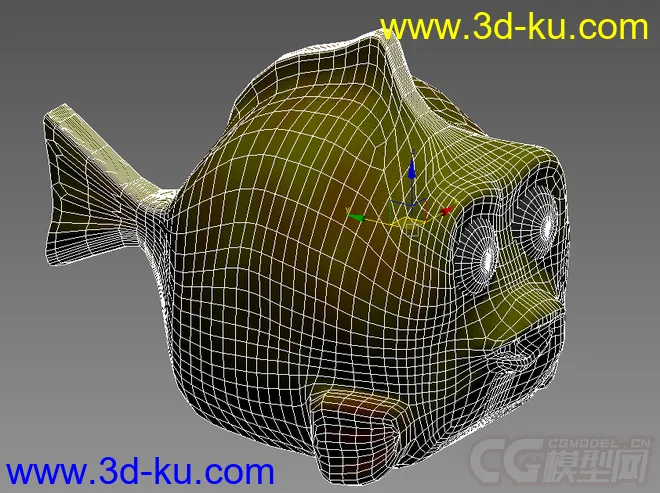 3D娃娃鱼 游乐设备 儿童乐园 儿童公园 淘气堡 摆件鱼模型的图片3