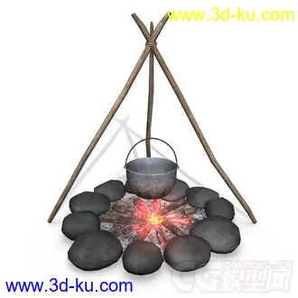 3D打印模型露营营地，免费的图片