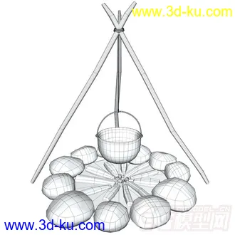 3D打印模型露营营地，免费的图片