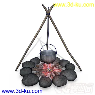 3D打印模型露营营地，免费的图片