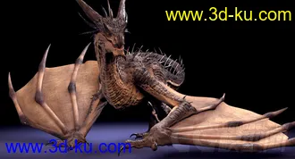 3D打印模型飞龙，龙，带绑定的图片