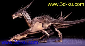 3D打印模型飞龙，龙，带绑定的图片