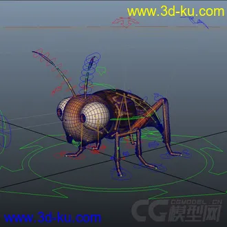 3D打印模型小昆虫，带绑定的图片