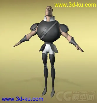 3D打印模型Q版男人，战士的图片