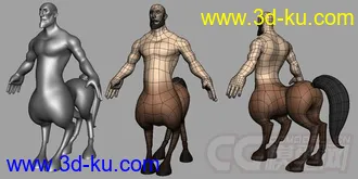 3D打印模型欧美半人马，Q版的图片
