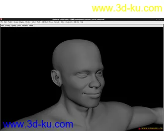 3D打印模型maya练习男人体，高手一定来指导一下！的图片