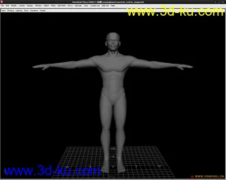 3D打印模型maya练习男人体，高手一定来指导一下！的图片
