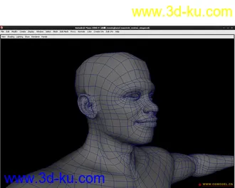 3D打印模型maya练习男人体，高手一定来指导一下！的图片