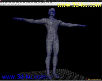 3D打印模型maya练习男人体，高手一定来指导一下！的图片