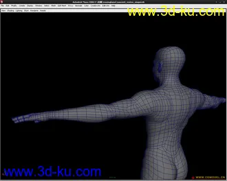 3D打印模型maya练习男人体，高手一定来指导一下！的图片