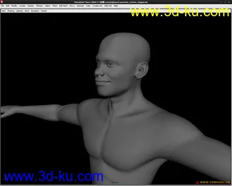 3D打印模型maya练习男人体，高手一定来指导一下！的图片