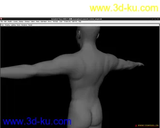 3D打印模型maya练习男人体，高手一定来指导一下！的图片