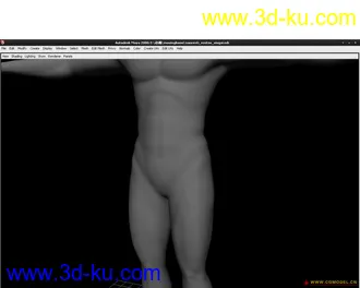 3D打印模型maya练习男人体，高手一定来指导一下！的图片