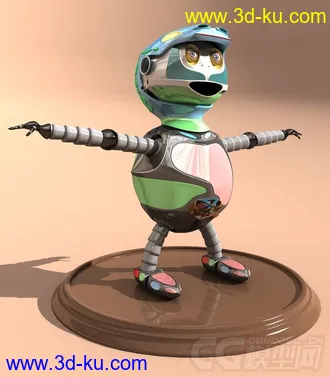 3D打印模型Q机器人的图片