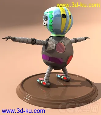 3D打印模型Q机器人的图片