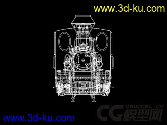 3D打印模型火车头，白模的图片