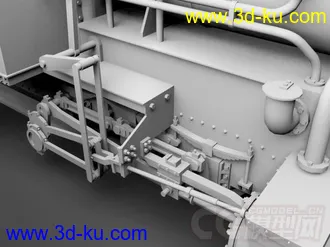 3D打印模型火车头，白模的图片