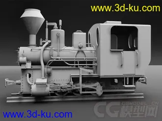 3D打印模型火车头，白模的图片