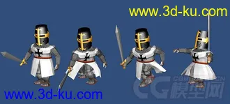 3D打印模型Q版战士，可爱的图片
