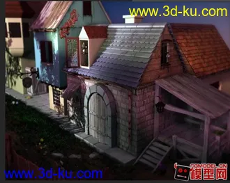 3D打印模型一个卡通场景的图片