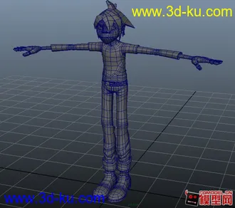 3D打印模型一个卡通小男孩的图片