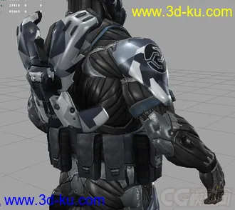 3D打印模型孤岛危机的人物3个和武器2吧的图片