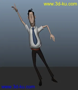 3D打印模型maya2015中年人跳舞带音效的图片