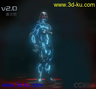 3D打印模型孤岛危机人物3加武器2的图片