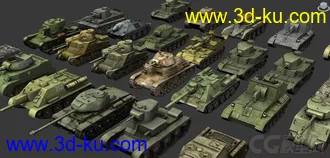3D打印模型二战38个主站坦克的图片