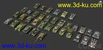 3D打印模型二战38个主站坦克的图片
