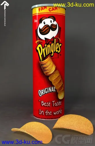 3D打印模型匹克薯片，写实的图片