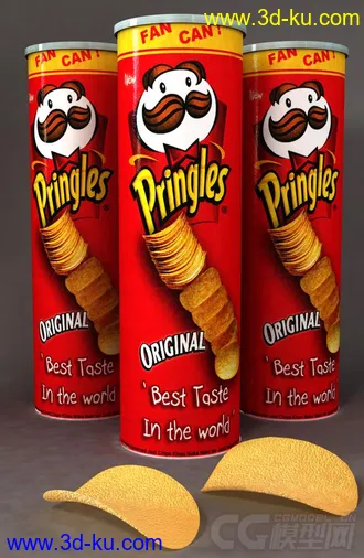 3D打印模型匹克薯片，写实的图片