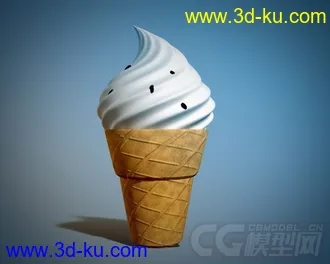3D打印模型冰淇淋，蛋筒的图片