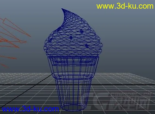 冰淇淋，蛋筒模型的图片2