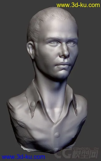 3D打印模型男人像 高精写实的图片