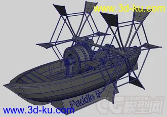 3D打印模型水车船，船的图片