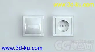 3D打印模型插座，写实，开关的图片
