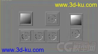 3D打印模型插座，写实，开关的图片