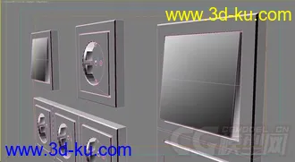 3D打印模型插座，写实，开关的图片