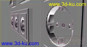 3D打印模型插座，写实，开关的图片