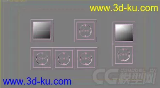 3D打印模型插座，写实，开关的图片