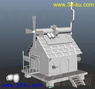 3D打印模型Q版建筑 UV已展的图片